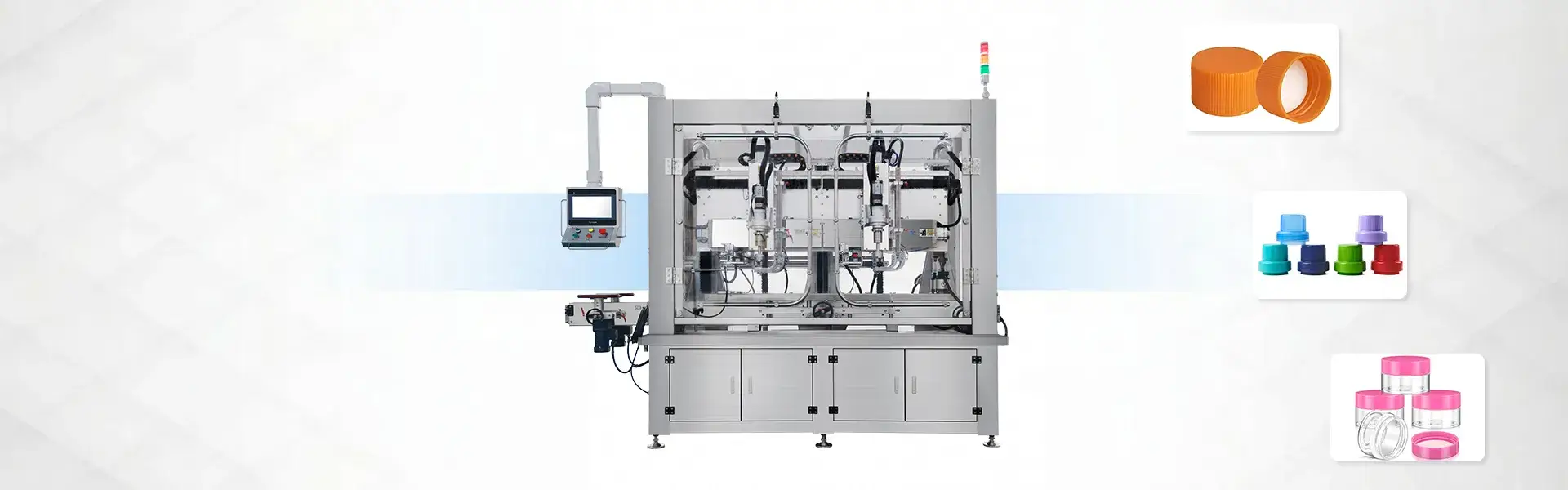 Macchina tappatrice automatica con sistema di inseguimento