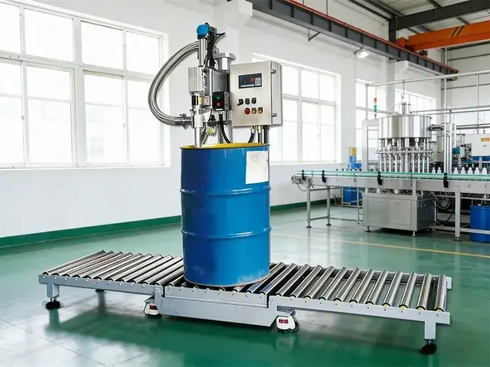 Macchina per il riempimento di liquidi in fusti da 50 a 300 litri