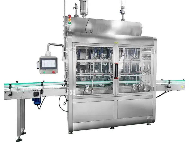 Riempitrice per liquidi con pompa a lobi rotativi